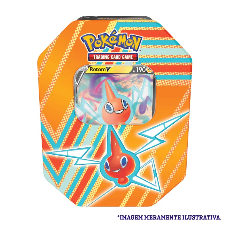 Cartas - Lata Pokemon Potencial Oculto Rotom V - 31924 - COPAG DA AMAZONIA