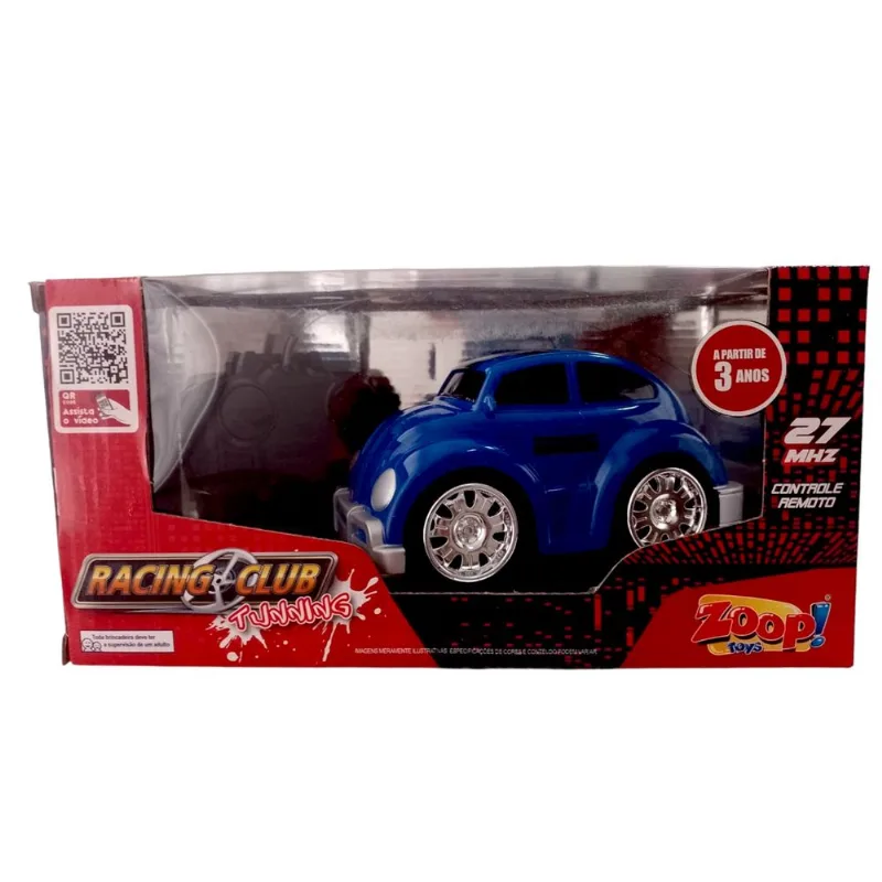 Carro - Com Controle Remoto - Racing Club Tunning - Fusca Azul - ZP00117 LUMINUS IMPORTACAO E