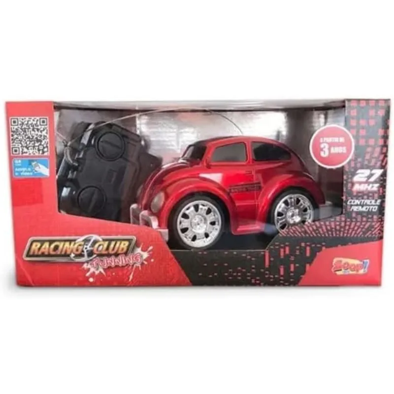 Carro - Com Controle Remoto - Racing Club Tunning - Fusca Vermelho - ZP00117 LUMINUS IMPORTACAO E