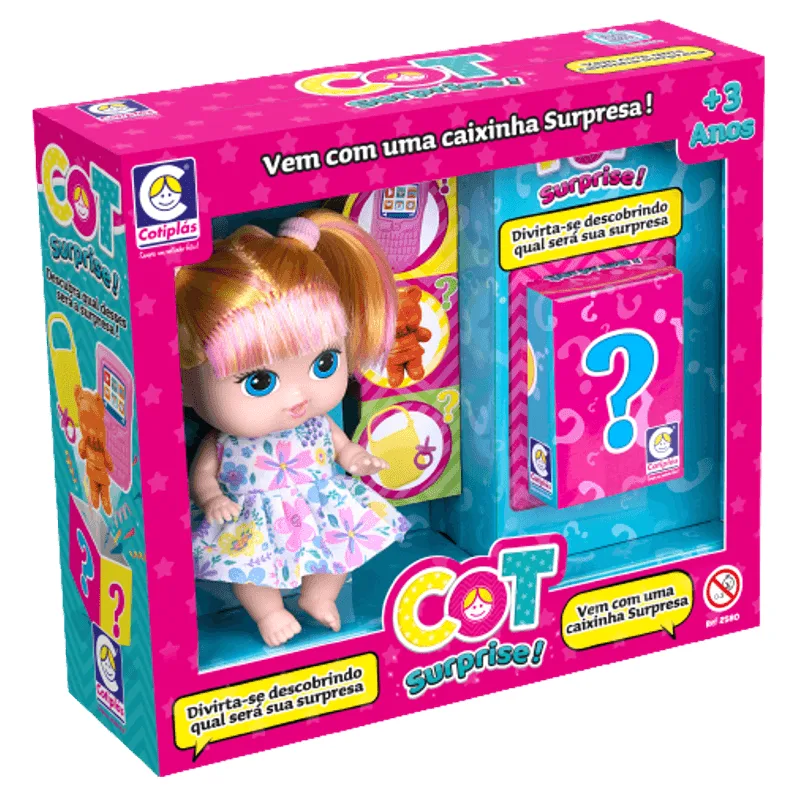Boneca - Cot Surpresa - Cabelo Amarelo COTIPLAS