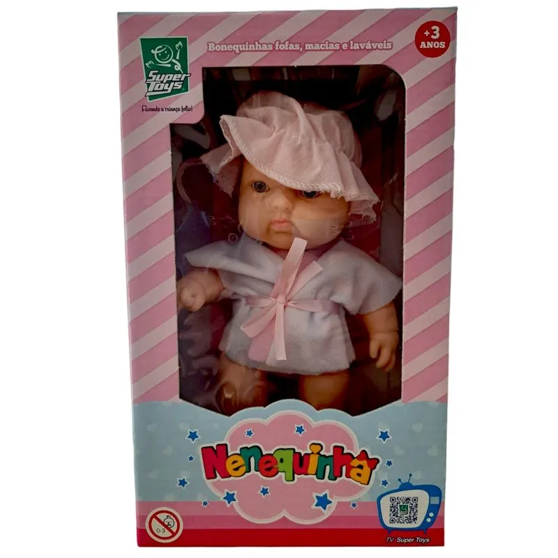 Boneca Nenequinha Roupao com Touca SUPER TOYS