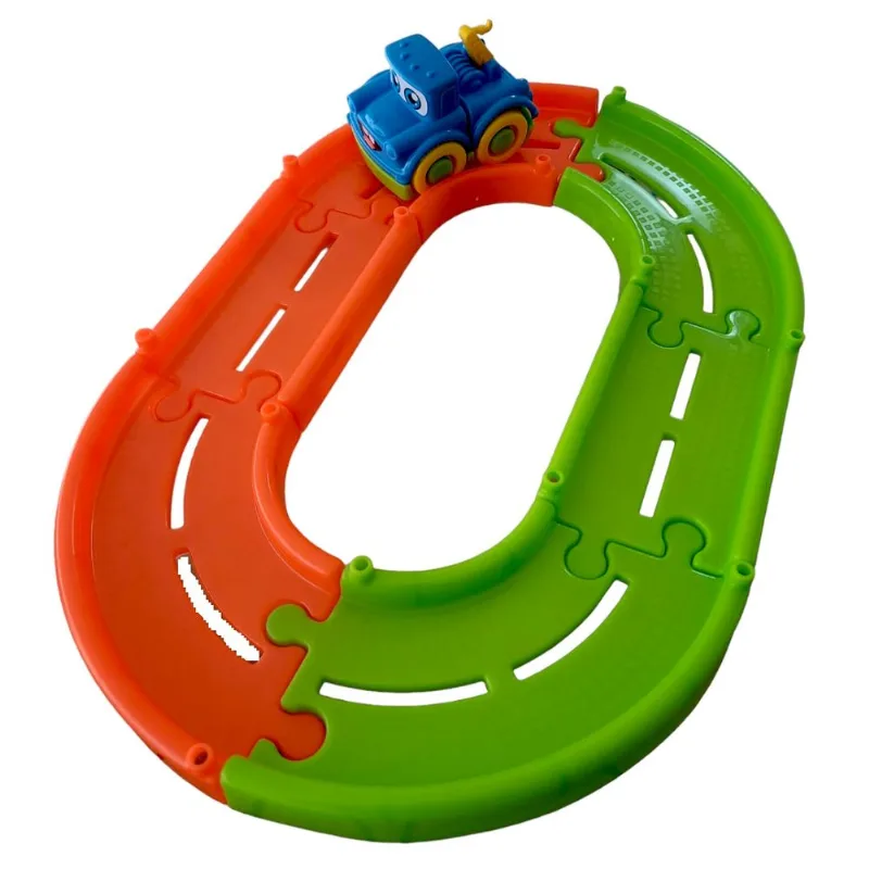 Pista Interativa - Happy Cars - Caminhaozinho Guincho Rebocador Azul Royal - 259 - JP BRINK LTDA EPP