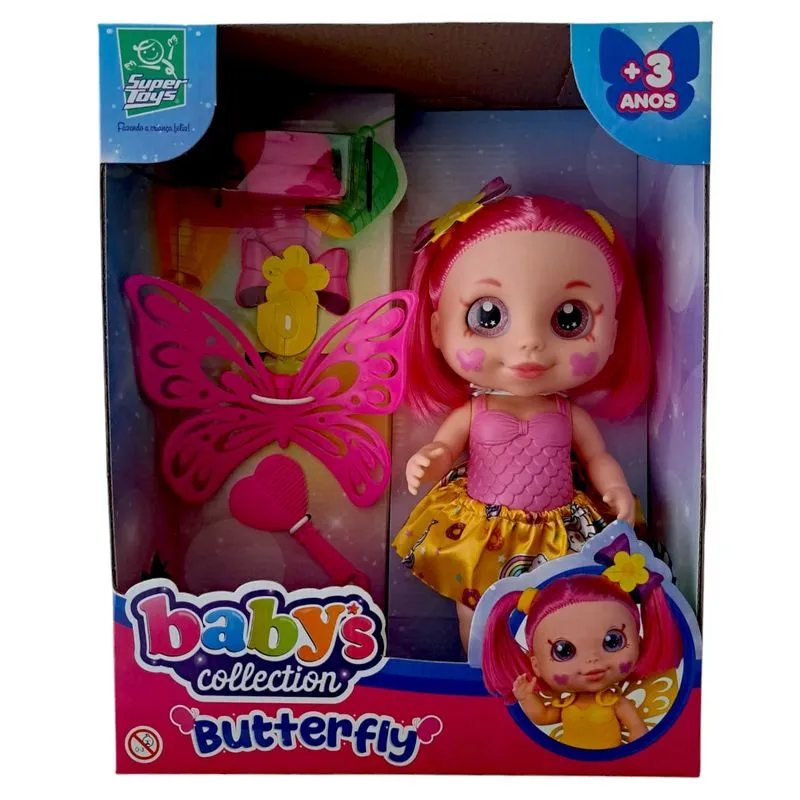 Boneca - Butterfly Babys Collection Sapatinho Rosa - 513 - SUPER TOYS