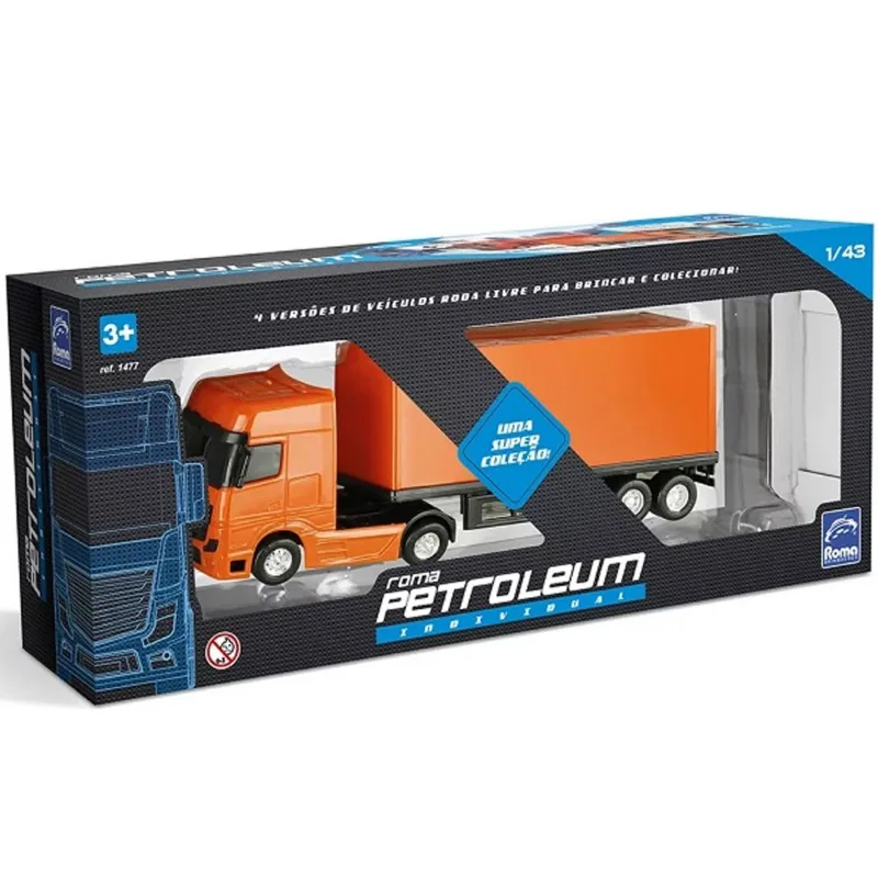 Caminhao Petroleum - Laranja - Carreta Individual - Bau - 1477 ROMA JENSEN