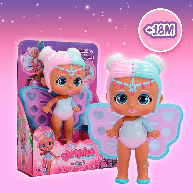 Boneca - Bloopies Magic - Clodett Cabelo Branco Azul e Rosa MULTIKIDS