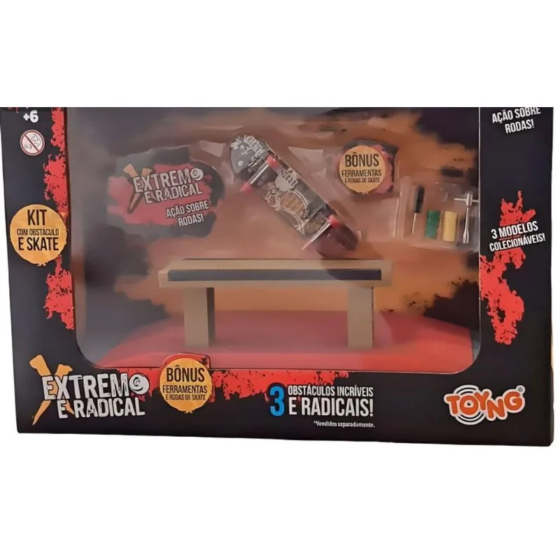 Pista - Manobra Skate Radical - Rampa Com Banco TOYNG