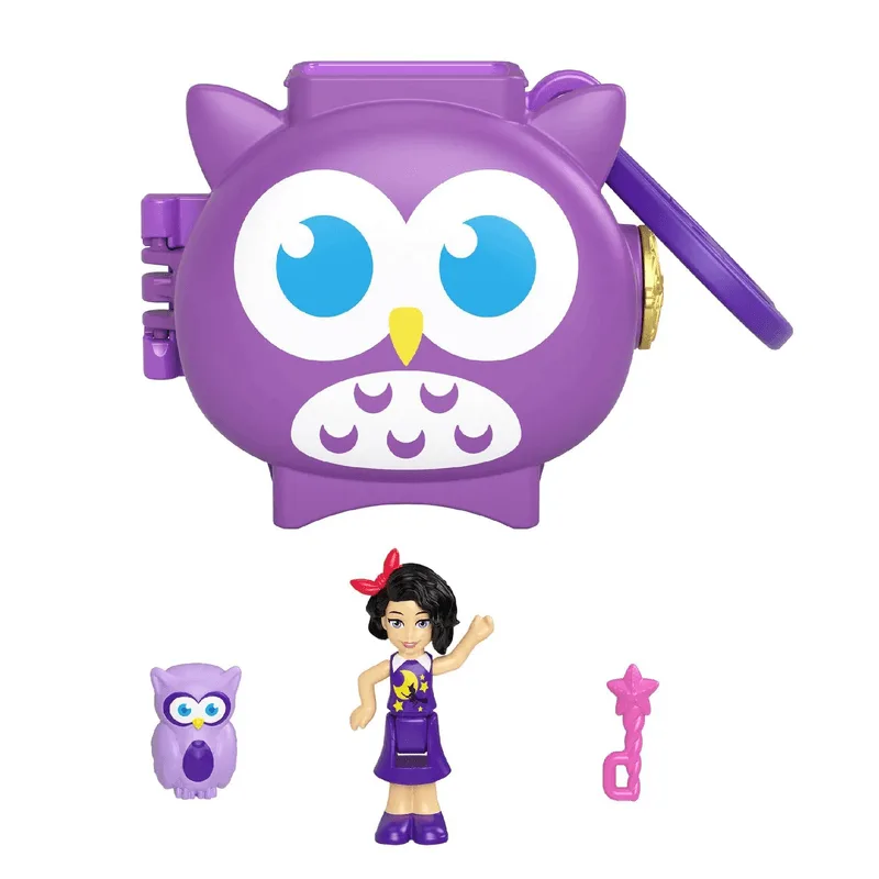 Mini Conjunto - Polly Pocket - Pet Connects - Coruja MATTEL