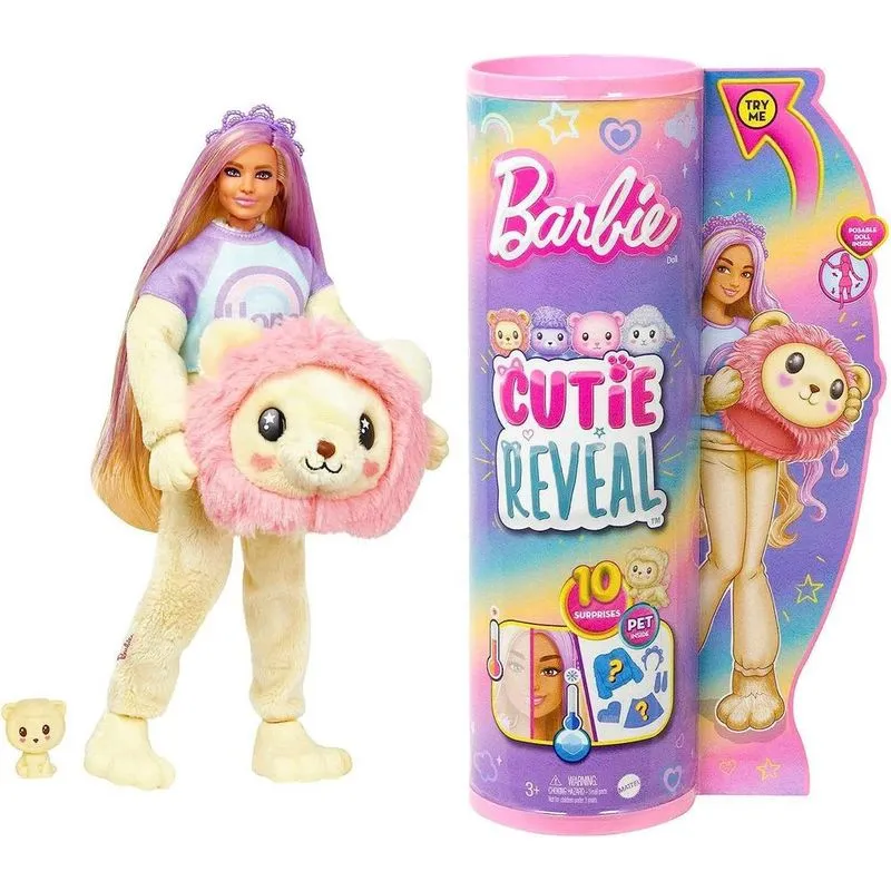 Boneca - Barbie Cutie Reavel - Camisetas Fofas - Leao MATTEL