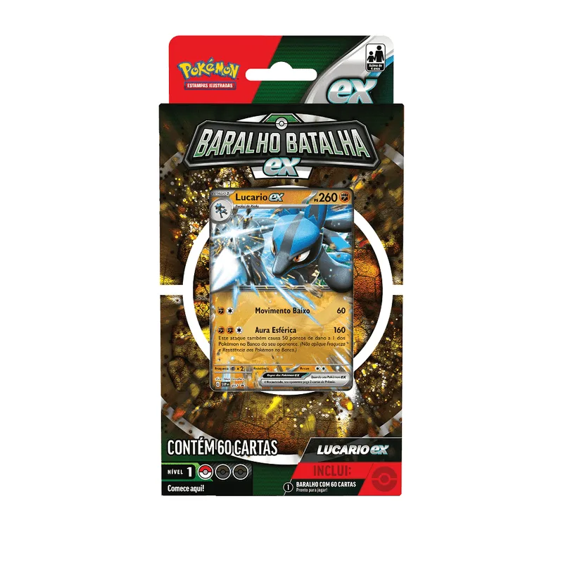Pokemon - Baralho Batalha - Ex Lucario COPAG DA AMAZONIA