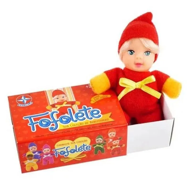 Boneca - Fofolete Pequena Roupa Vermelho ESTRELA