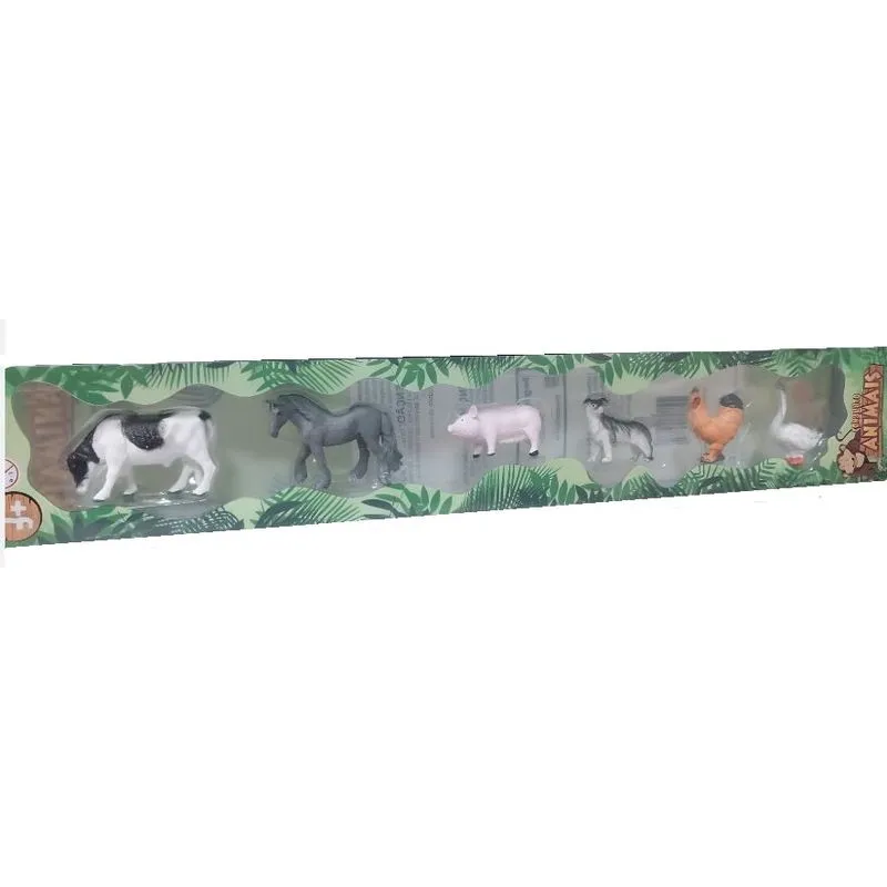 Boneco - Kit com 6 animais do Campo HONGYAO