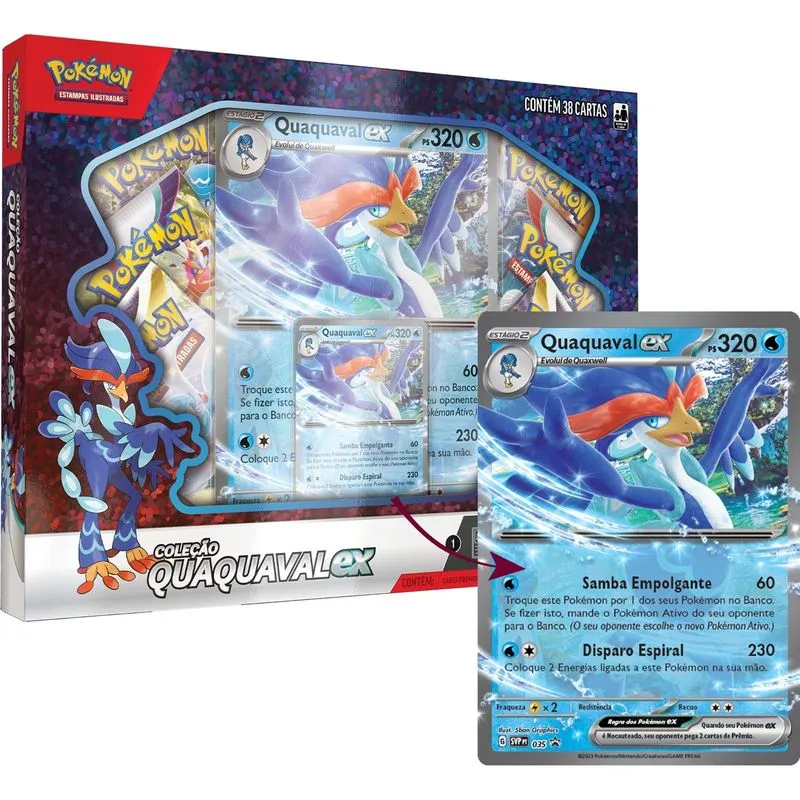 Pokemon - Box Parceiros De Paldea - Quaquaval EX COPAG DA AMAZONIA