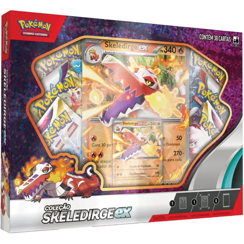 Pokemon - Box Parceiros De Paldea - Skeledirge EX COPAG DA AMAZONIA
