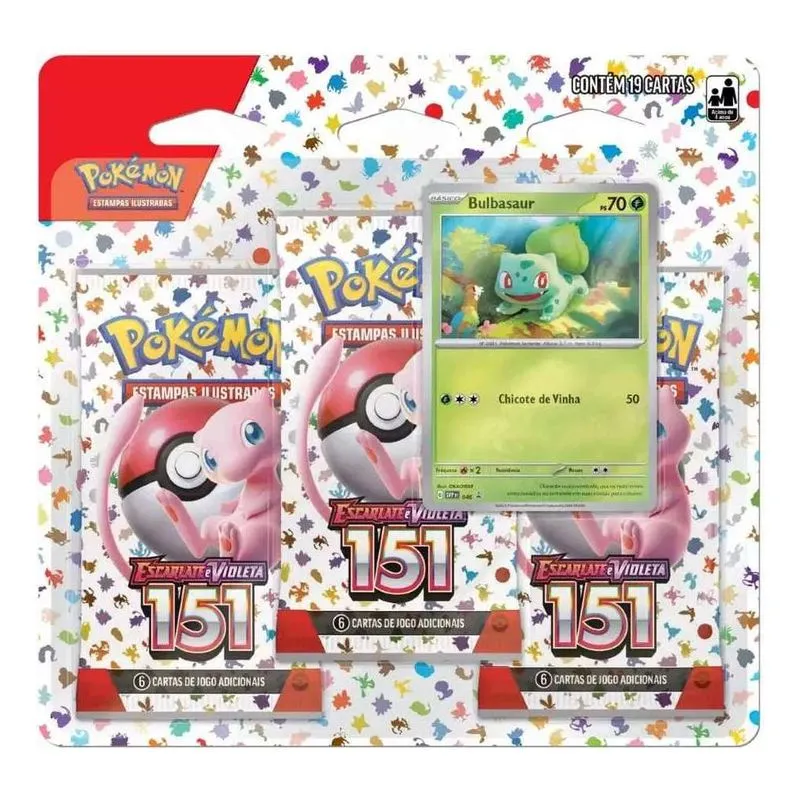Pokemon - Blister Triplo - Escarlate Violeta - Bulbasaur COPAG DA AMAZONIA
