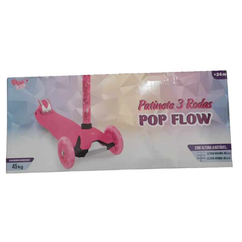 Patinete 3 Rodas - Rosa Pop Flow TERRACO
