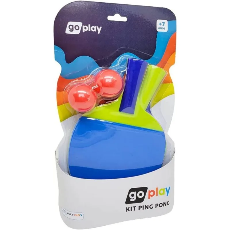 Kit Ping Pong - Go Play - Raquetes e Bolinhas - Verde MULTIKIDS
