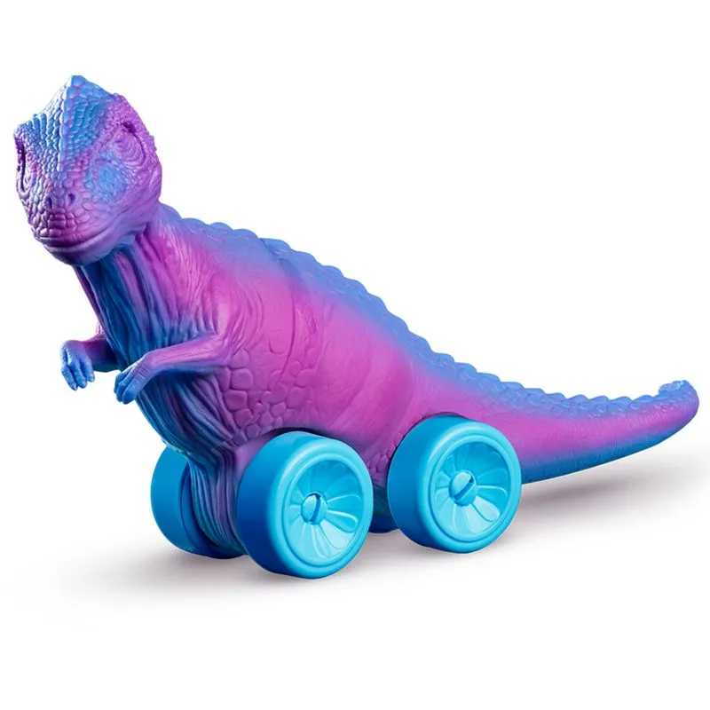 Boneco - Dino com Rodinhas T-Rex Roxo ROMA JENSEN