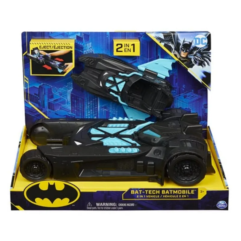 VeIculo 2 em 1 - Bat-Tech Batmobile - DC - Preto SUNNY BRINQUEDOS