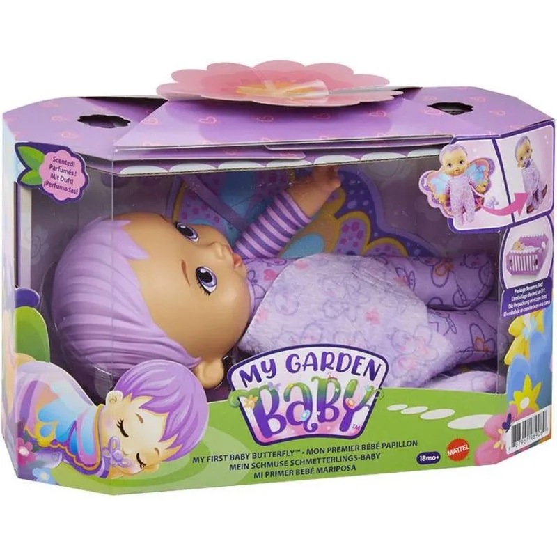 Boneca - Minha Primeira Bebe Borboleta - Cabelo Roxo MATTEL