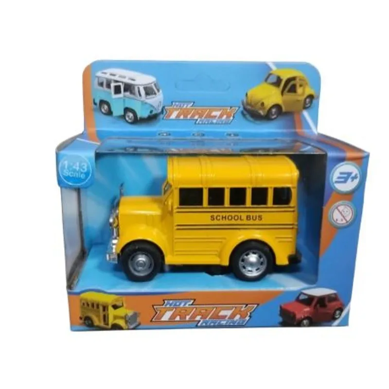 Carrinho - Modelo Da Cidade Onibus Amarelo HONGYAO