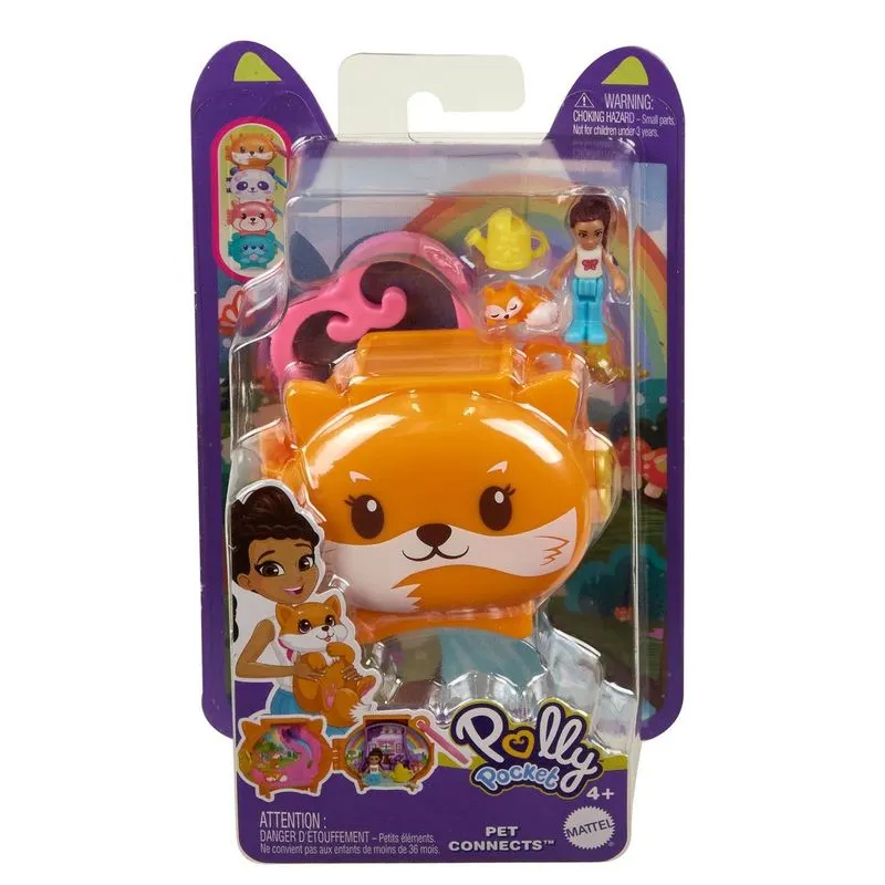 Mini Conjunto - Polly Pocket - Pet Connects - Raposa MATTEL