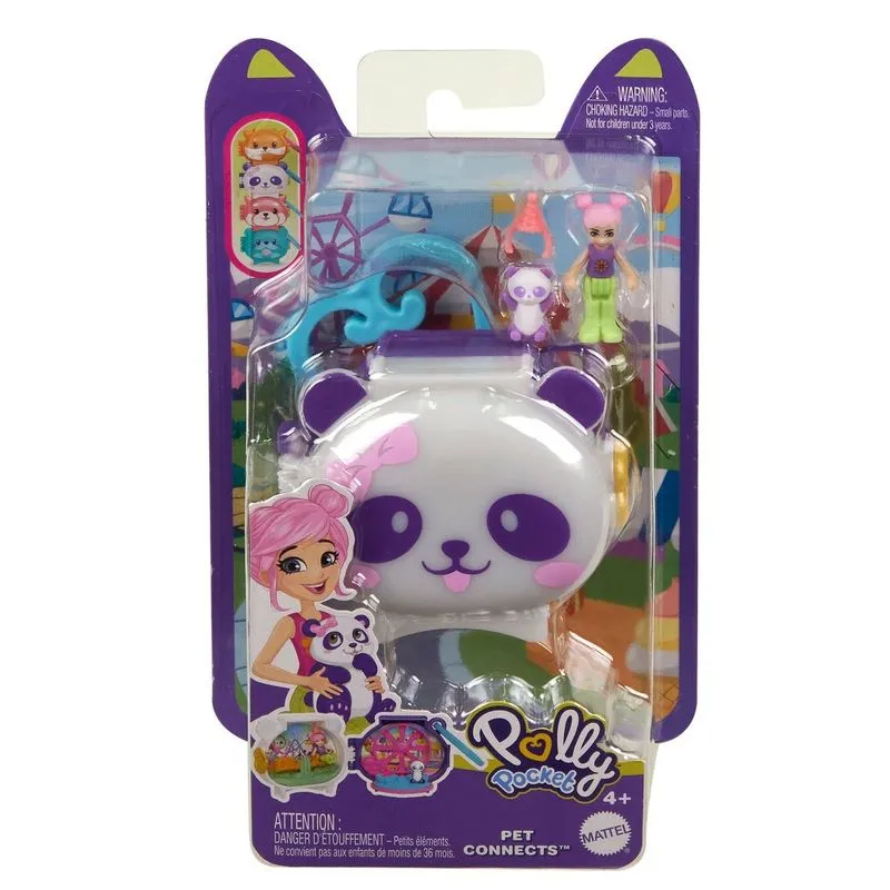 Mini Conjunto - Polly Pocket - Pet Connects - Panda MATTEL