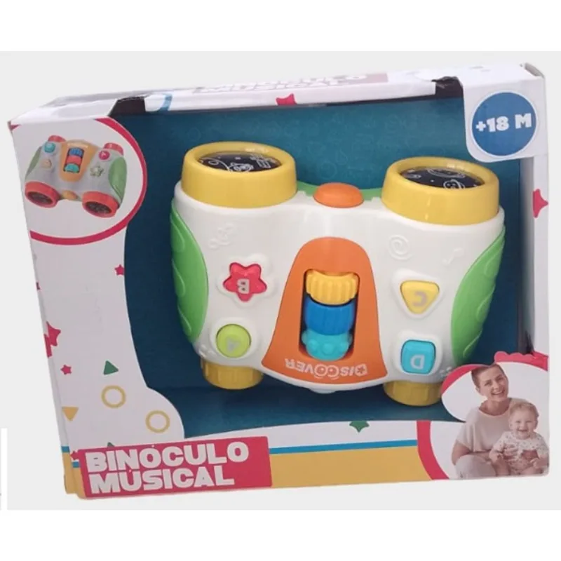 Binoculo Musical - Som e Luzes - Amarelo HONGYAO