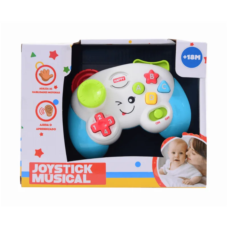 Joystick Musical - Controle Interativo Azul HONGYAO