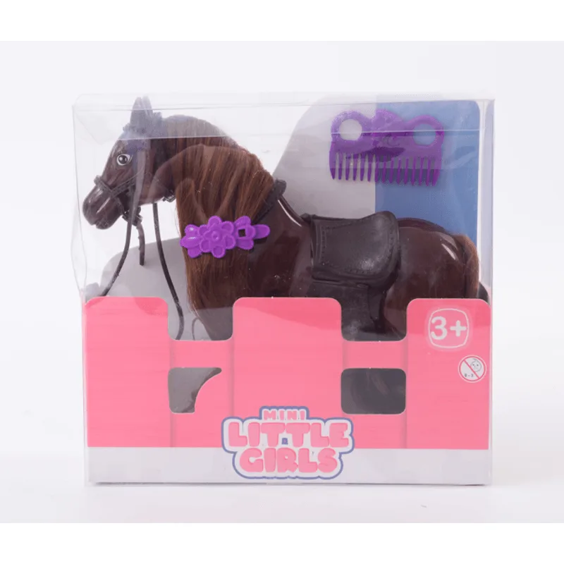 Boneco Cavalo - Mini Little Girls Marrom HONGYAO