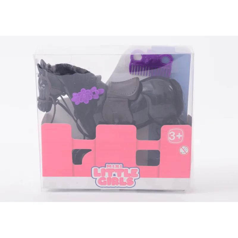 Boneco Cavalo - Mini Little Girls Preto HONGYAO