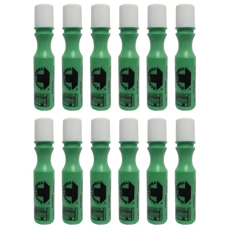 Kit 12 Marcadores Industrial Verde 3mm Baden
