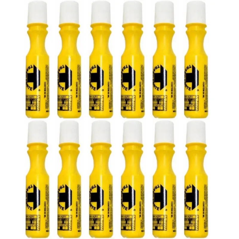 Kit 12 Marcadores Industrial Amarelo 3mm Baden