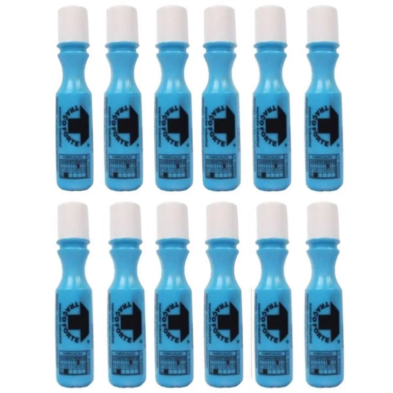 Kit 12 Marcadores Industrial Azul 3mm Baden