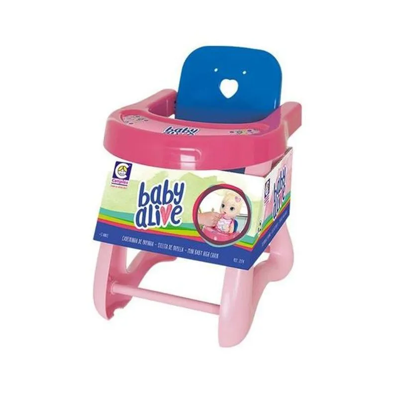 Cadeirinha de Papinha Rosa - Baby Alive COTIPLAS