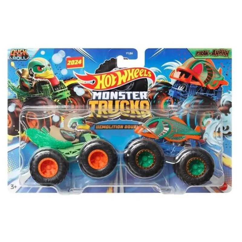 Carrinhos - Duck Roll vc Piran-ahhhh - Hot Wheels Monster Trucks MATTEL