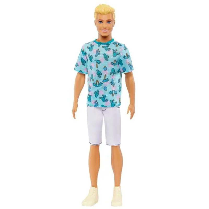 Boneco - Barbie Fashionista - Ken com Cabelo Loiro e Camiseta de Cacto MATTEL