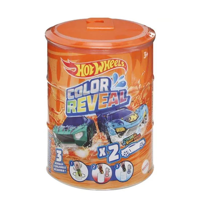 Carros - HW Color Reveal - Pacote com 2 Carros - Laranja MATTEL