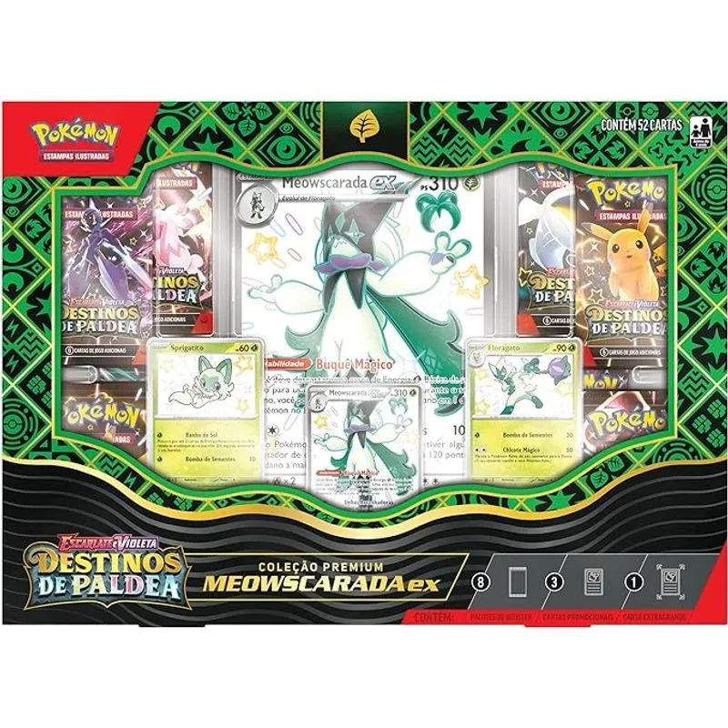 Jogo de Cartas - Pokemon - Meowscarada EX COPAG DA AMAZONIA