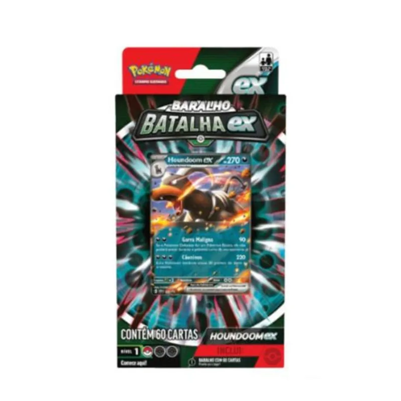 Jogo de Cartas - Houndoom ex - Baralho de Batalha COPAG DA AMAZONIA