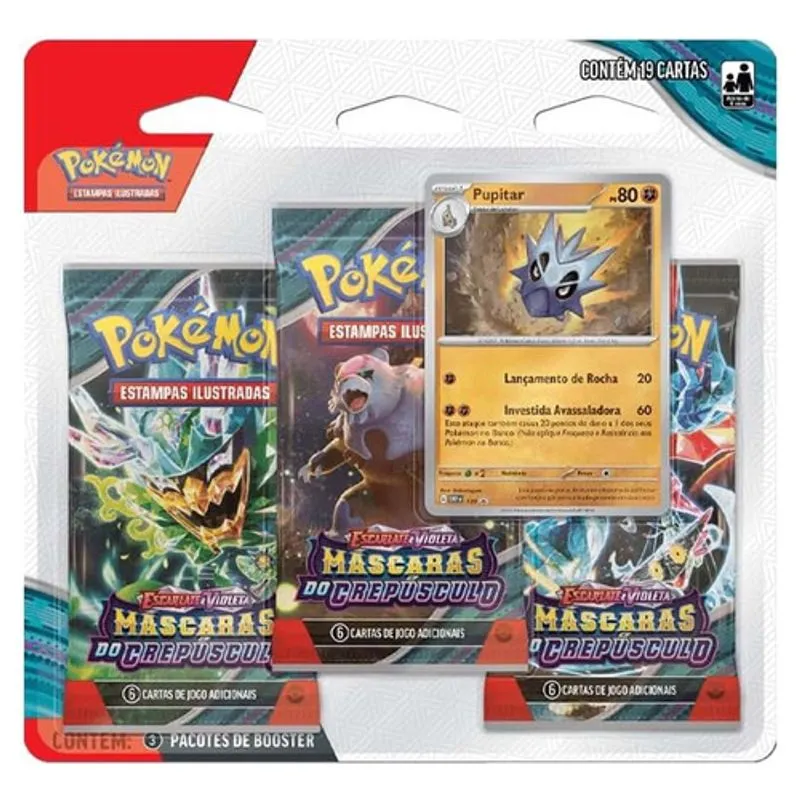 Jogog de Cartas - Pokemon Pupitar - Mascaras do Crepusculo COPAG DA AMAZONIA