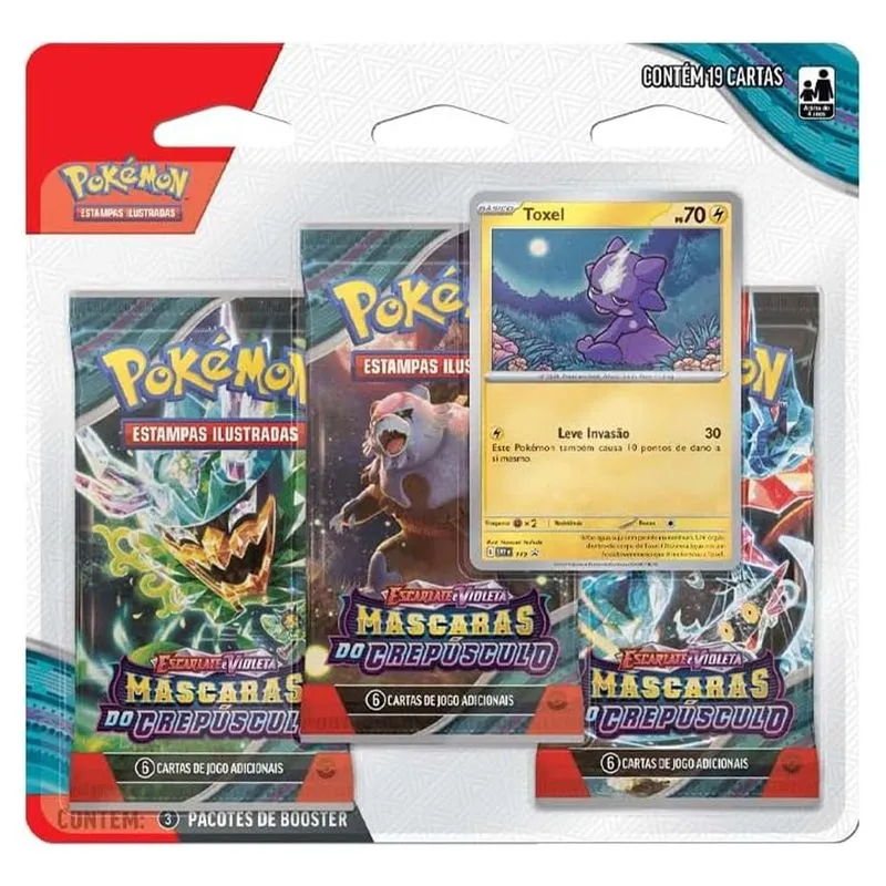 Jogog de Cartas - Pokemon Toxel - Mascaras do Crepusculo COPAG DA AMAZONIA