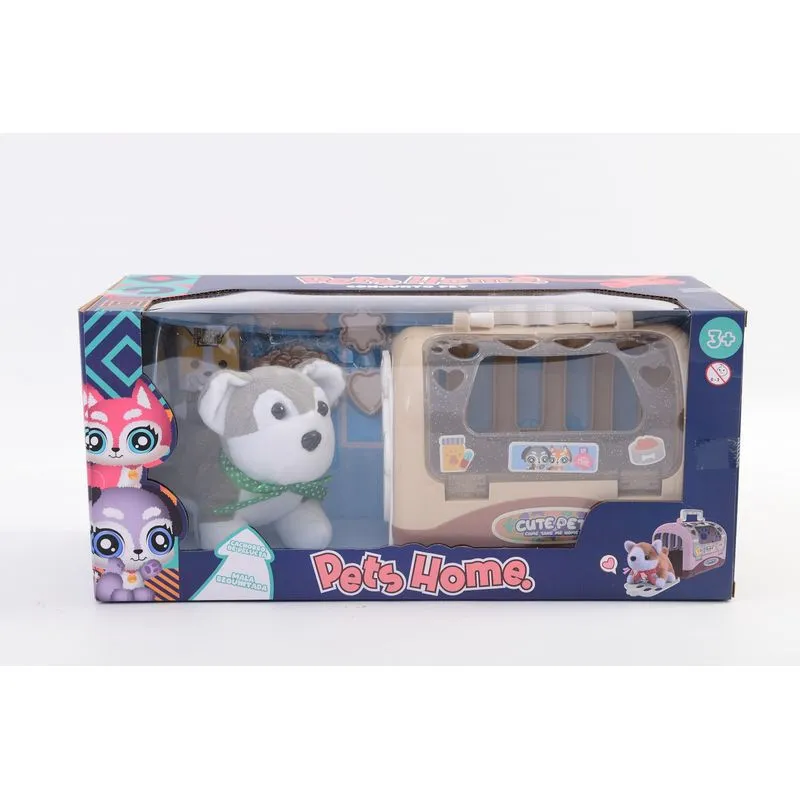 Conjunto - Pets Home pelucia - Branco e cinza HONGYAO