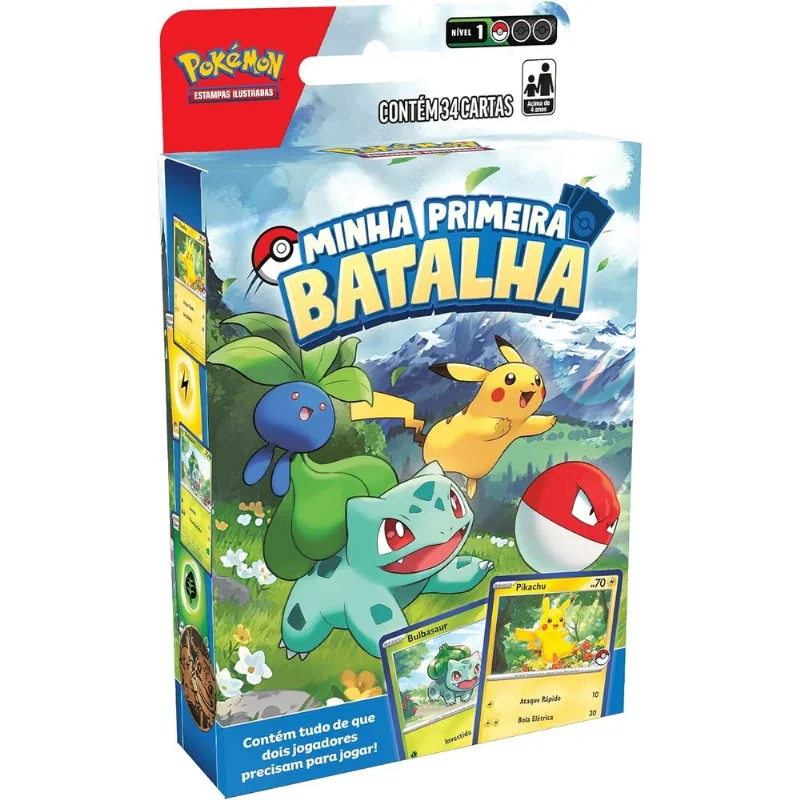 Cartas - Deck Pokemon - Minha Primeira Batalha - Pikachu e Bulbassaur COPAG DA AMAZONIA