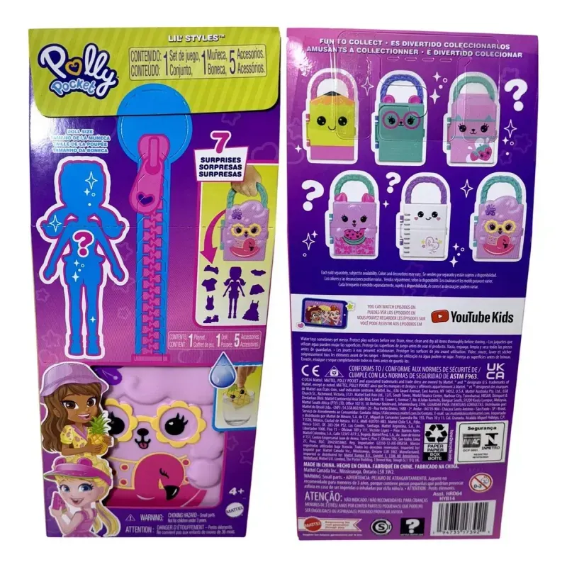 Mini Boneca Polly - Closet Fashion Reveal - Lilas MATTEL