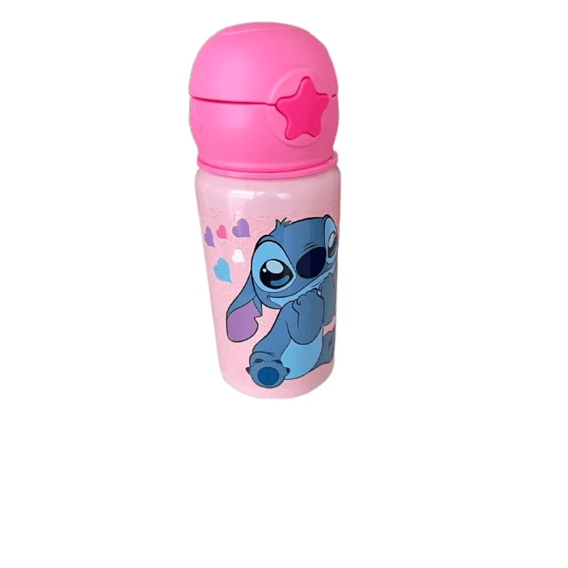 Garrafa Rosa com Canudo - Disney Stitch HONGYAO