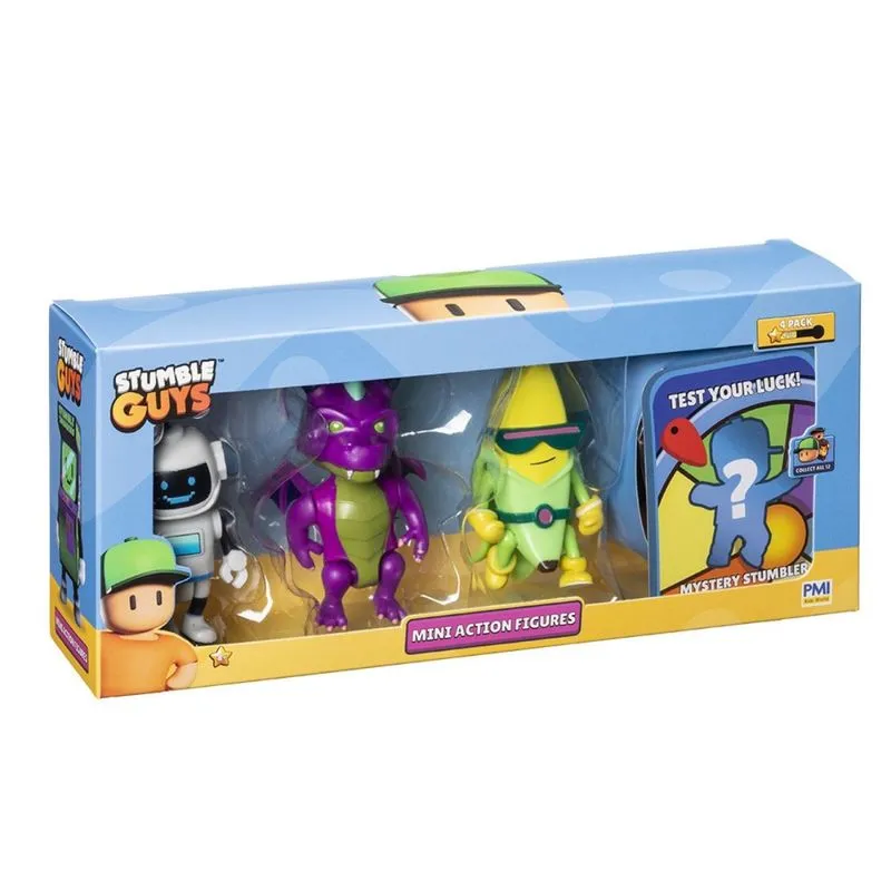 Bonecos - Stumble Guys 4 Figuras MULTIKIDS