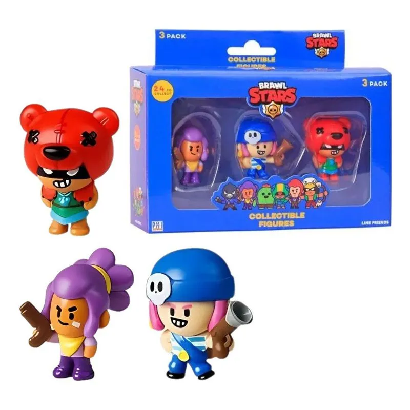 Bonecos Brawl Stars - Shelly Nita e Penny MULTIKIDS