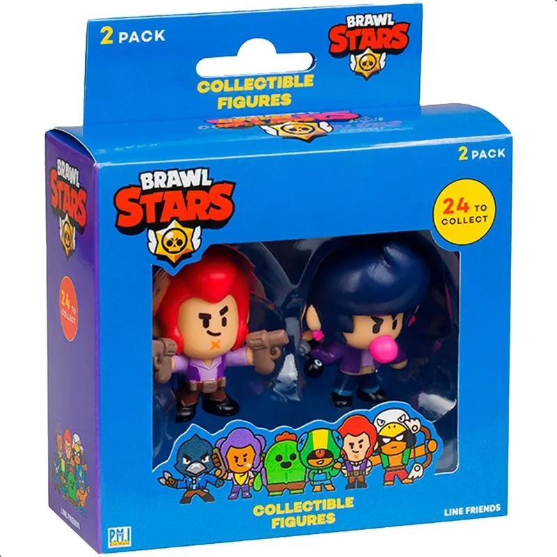 Bonecos Brawl Stars - Colt e Bibi MULTIKIDS