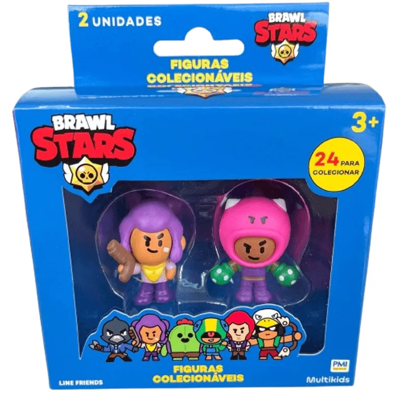 Bonecos Brawl Stars - Shelly e Rosa MULTIKIDS
