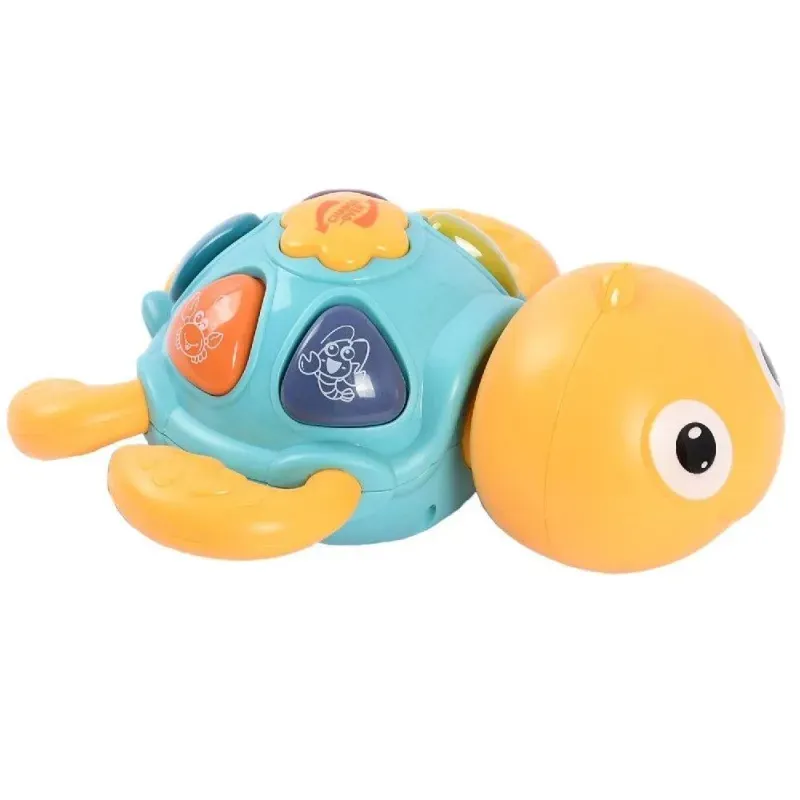 Brinquedo Bebe Tartaruga musical - amarelo com azul - SL268 HONGYAO